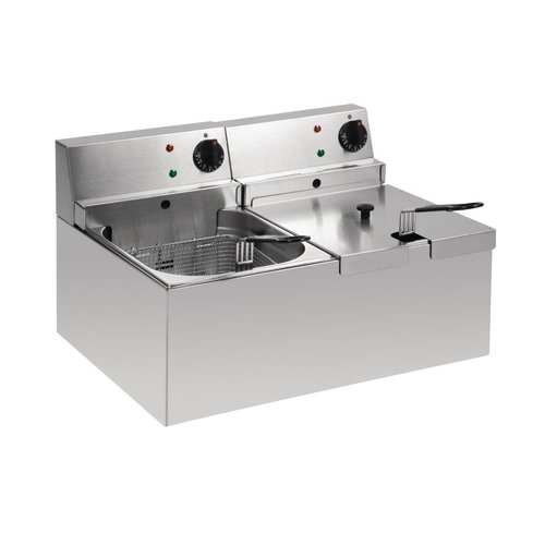  Lincat Tabletop double fryer LDF2 | stainless steel | 8L | 31.5 x 54 x 41.7cm 