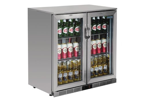  Polar 2-Door Bar Cooler with Swing Doors | stainless steel | 208L 