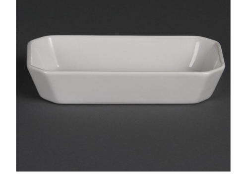  Olympia Amuse-gueules rectangulaires en faïence blanche 185 mm (6 pièces) 