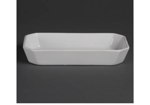  Olympia Amuse-bouches rectangulaires en faïence blanche 235 mm (6 pièces) 