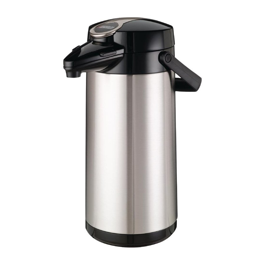 Furento Edelstahl-Pumpkanne | 2,2 l | 37,8 x 16,4 Ø cm