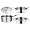 Vogue Stainless Steel Saucepan and Steamers | 3-Piece Set