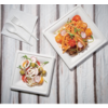 HorecaTraders Assiettes en bagasse | Compostable | Carré | 159 mm (50 pièces)