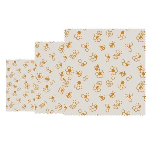  HorecaTraders Bienenwachstücher | 3er-Pack | S, M und L 