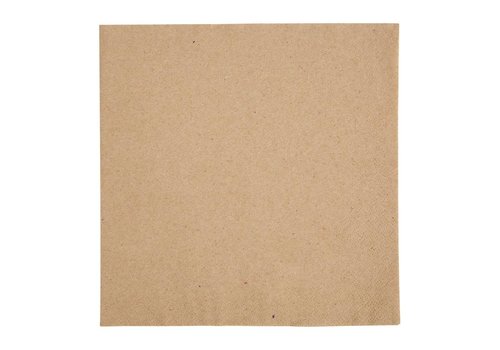  HorecaTraders Dinner napkins | 1/4 fold | Recycled kraft | 400mm (2000 pieces) 