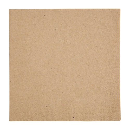  HorecaTraders Dinner Napkins | 1/4 fold | Recycled Kraft | 400mm (2000 pieces) 