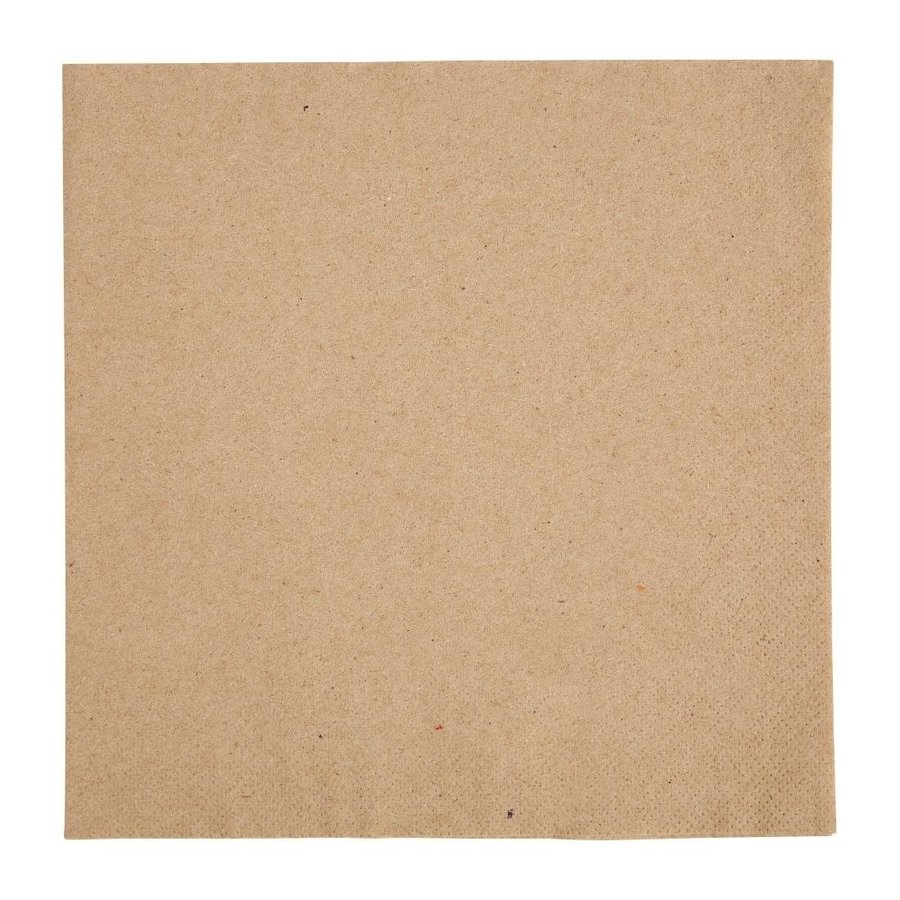 Serviettes de table | 1/4 pli | Kraft recyclé | 400 mm (2000 pièces)