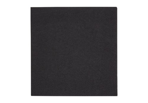  HorecaTraders Serviettes à cocktail | 1/4 pli | Noir | 240 mm (4000 pièces) 