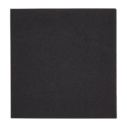  HorecaTraders Cocktail Napkins | 1/4 fold | Black | 240mm (4000 pieces) 