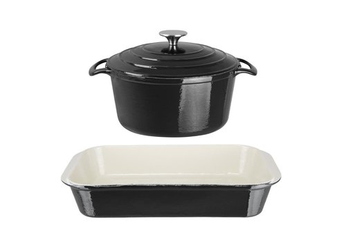  Vogue Casserole and Oven Dish Set | 2 piece | Cast iron | Non-stick coating 