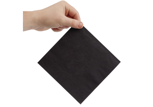  HorecaTraders Lunch Napkins | 1/4 fold | Black | 330mm (2000 pieces) 