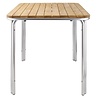 Bolero stapelbare tafel 70cm vierkant essen/aluminium poten