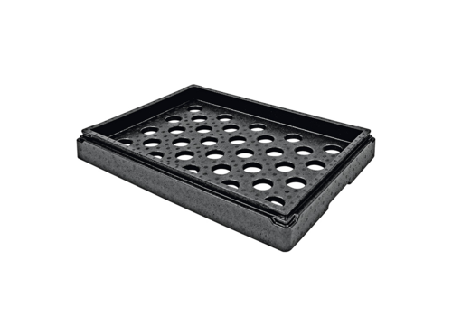  HorecaTraders Add-on rim | Polypropylene | Black | For cooling and warming elements 