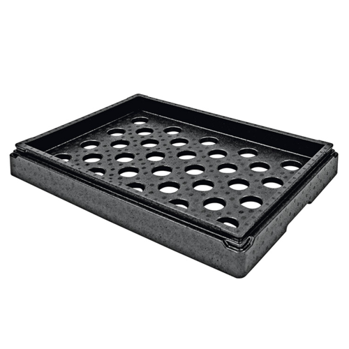  HorecaTraders Add-on rim | Polypropylene | Black | For cooling and warming elements 