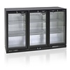 HorecaTraders Réfrigérateur bar | Noir | 3 portes | Serrure incluse