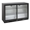 HorecaTraders Barkühlschrank | Schwarz | 2 Glasschiebetüren | 328L