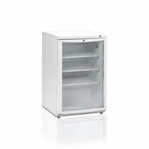  HorecaTraders Refroidisseur de bouteilles | Blanc | Porte battante | 4 pieds réglables 