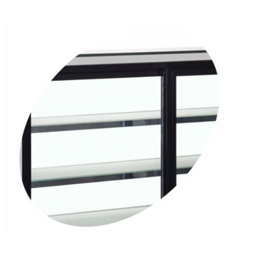 Display counter | Refrigerated | Black | 1200 x 750 x 1350 mm