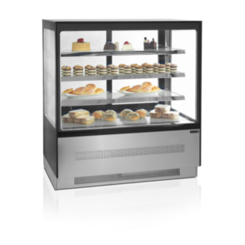  HorecaTraders Display counter | Chilled | Black | 1200x750x1350mm 