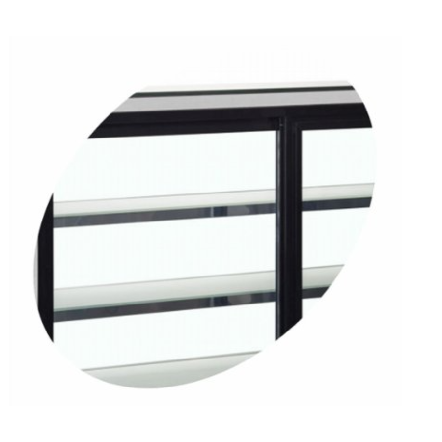 Display counter | Chilled | Black | 1500x750x1350mm