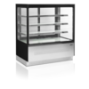 HorecaTraders Display counter | Refrigerated | Black | 1500 x 750 x 1350 mm