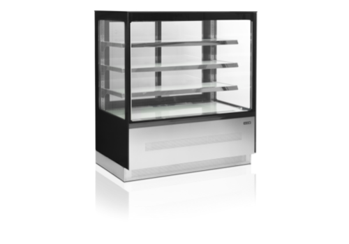  HorecaTraders Display counter | Chilled | Black | 1500x750x1350mm 