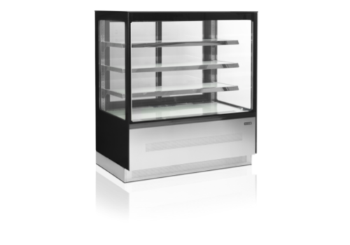  HorecaTraders Display counter | Refrigerated | Black | 1500 x 750 x 1350 mm 