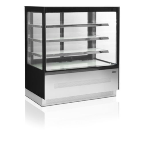  HorecaTraders Display counter | Chilled | Black | 1500x750x1350mm 