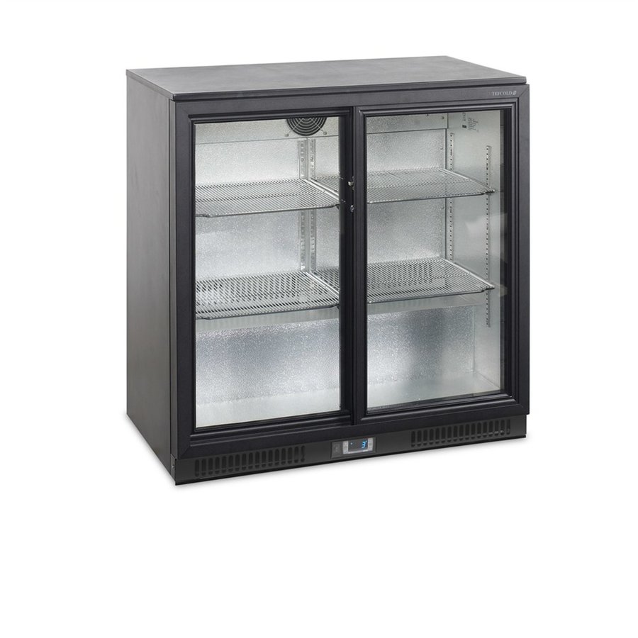 Bar fridge | 2 Glass Doors | Includes Lock | 191L