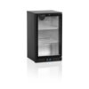 HorecaTraders Réfrigérateur bar | Noir | Porte vitrée | Serrure incluse | 100L