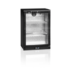HorecaTraders Bar fridge | Black | Glass door | Includes lock | 122L