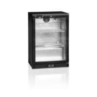 Bar fridge | Black | Glass door | Includes lock | 122L