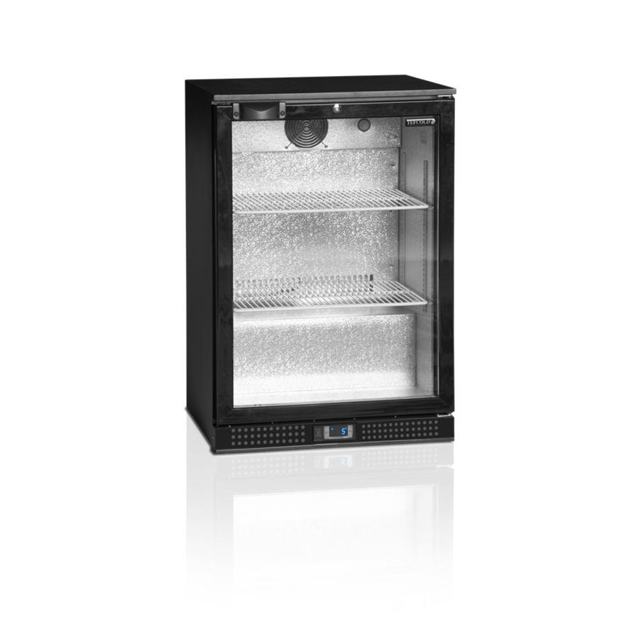 Bar fridge | Black | Glass door | Includes lock | 122L