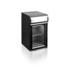 HorecaTraders Table top fridge | Black | Glass Door | 332 x 423 x 618mm