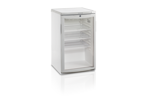  HorecaTraders Bottle Cooler | BC145| White | Hinged door 