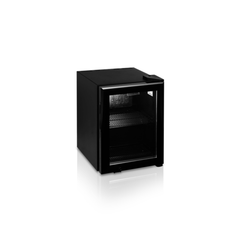  HorecaTraders Réfrigérateur d'exposition | Noir | Porte vitrée | 22 litres 