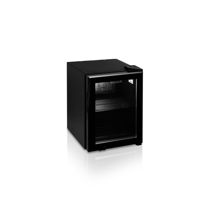 Réfrigérateur d'exposition | Noir | Porte vitrée | 22 litres