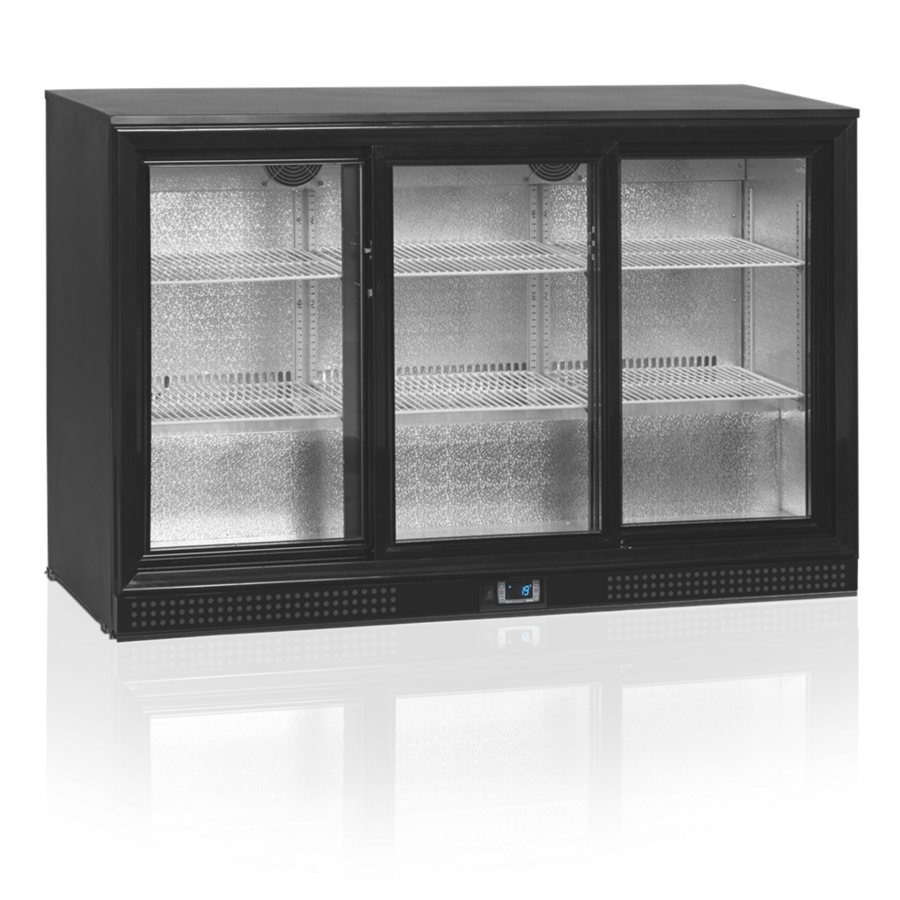Bar cooling | Black | 3 Glass Doors | 136 x 52 x 87 cm