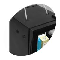 Réfrigérateur à lait | Noir | Porte vitrée | 36 x 41 x 49 cm