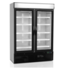 HorecaTraders Display Cooler | 2 Glass doors | Black | 137x70x199cm