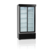HorecaTraders Display refrigerator | 2 glass doors | Black | 100 x 74 x 199 cm