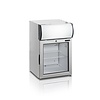 HorecaTraders Display refrigerator | Glass hinge door | White | 45 liters