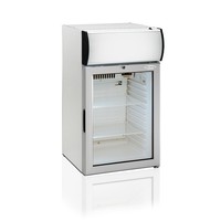 Kühlvitrine | Weiß | Glastür | 84 Liter