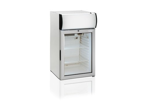  HorecaTraders Display refrigerator | White | Glass door | 84 liters 