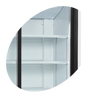 Display refrigerator | 2 Glass sliding doors | Black | 120x74x199cm