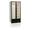 HorecaTraders Display Cooler | 2 Glass doors | Black | 89x74x199cm