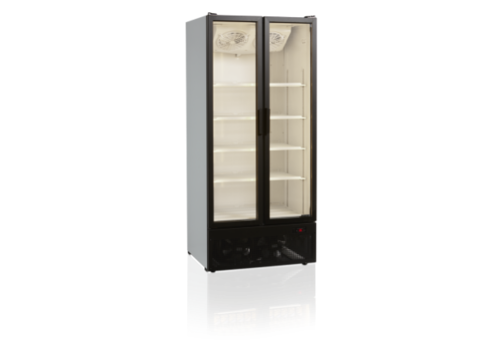  HorecaTraders Display Cooler | 2 Glass doors | Black | 89x74x199cm 