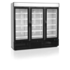 HorecaTraders Displaykoeler | Zwart | 3 Glazen deuren | 206 x 70 x 199 cm