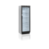 HorecaTraders Bottle fridge | White | Glass Hinged Door | 372L