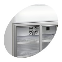 Display refrigerator | White | Glass sliding doors | LED | 65.5 x 39 x 93 cm
